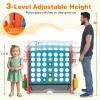 COSTWAY Giant 4-in-A-Row Connect Game Set with Height Adjust, Mesh, Golf view 4