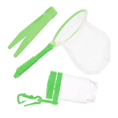 COOLHIYA Outdoor Bug Catcher Kit with Net Observation Bottle Tweezers Safe Abs Material Science Explorer for Learning and Outdoor Exploration