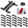 25 Pcs Sturdy Wall Bracket, Vertical Car Display Wall Mount, with 50 Pcs Screws, Compatible with Speed Champion Series Brick Car Models, Display Collectible Cars Vertical by Wheels on Wall, Black view 1