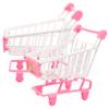 COOLHIYA 2pcs Mini Shopping Cart for Ages Lightweight Grocery Cart Model for Pretend Play Promotes Hand-Eye Coordination and Interaction view 1