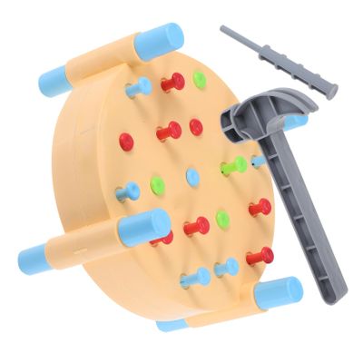 Totority Montessori Hammering Pounding Colorful Busy Board with Realistic Hammering Experience Enhances Hand-Eye Coordination Fine Motor Skills Sensory Development Educational Activity
