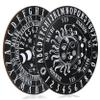COOLHIYA 2pcs Wooden Divination Board with Carved Patterns Smooth Surface Altar Prop for Meditation and Spiritual Decor Suitable for Counselors Tarot Readers and Home Decoration view 1