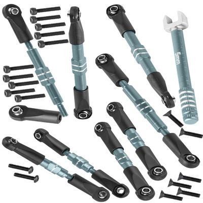 RCarmubWow RC Turnbuckles Camber Link Upgrades Part for 1/16 Mini Slash 70054-1,Aluminium Adjustable Front and Rear Toe Links Push Rods,Titanium