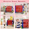 Costzon Giant 4-in-A-Row Connect Game, Height Adjustable 4-in-1 Jumbo 4-to-Score Yard Game with Golf, Ring Toss, Basketball, Cup Holder & Mesh Net, Indoor Outdoor Game for Kids Adults Family Party view 2
