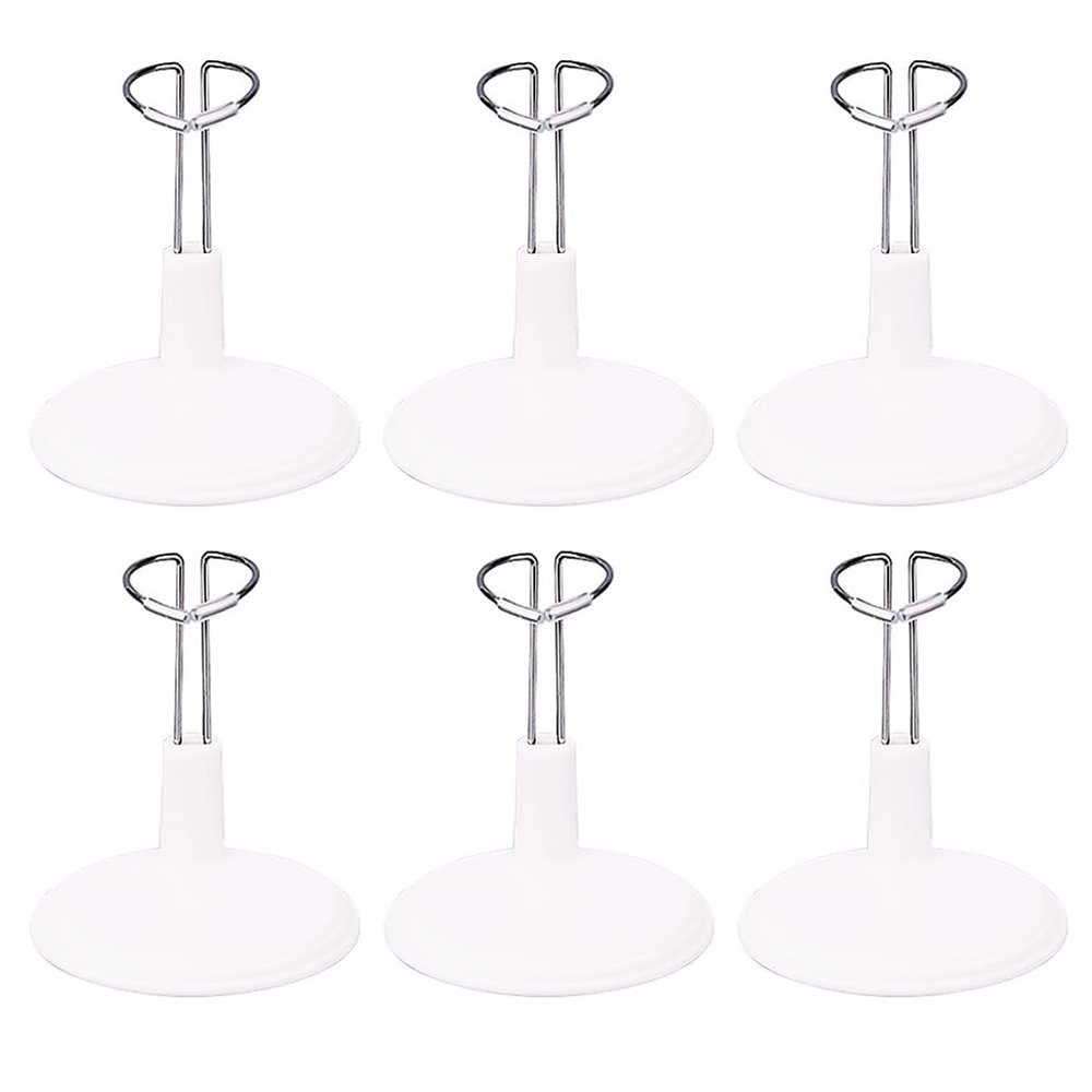 Takelablaze Adjustable Doll Stand Figure Display Holder Compatible with Labubu 4-8 Inch Toys Home Office Decoration Toy Display Support Accessories, 6Pack