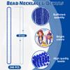 240PCS Beads Necklace, Blue Beaded Necklaces Accessories, 33" Mardi Gras 4th of July Necklace Costume Bulk, Parade Throw Party Accessories for Patriotic Wedding Birthday Events Supplies Decorations view 2