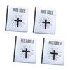 COOLHIYA 4pcs Mini Dollhouse Bibles Paper Material Page-turnable Miniature Books Decorative Bible Accessories for Mini Crafts view 1