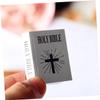 COOLHIYA 4pcs Mini Dollhouse Bibles Paper Material Page-turnable Miniature Books Decorative Bible Accessories for Mini Crafts view 3