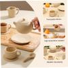 CAKEEYUM 15Pcs/Set Kids Tea Party Set Safe Silicone Heat Proof Pretend Play Toys Include Teapot/Coasters/Teacups/Spoons Shockproof Play Tea for Girls Boys Party Toddler Toy view 2