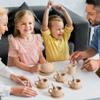 CAKEEYUM 15Pcs/Set Kids Tea Party Set Safe Silicone Heat Proof Pretend Play Toys Include Teapot/Coasters/Teacups/Spoons Shockproof Play Tea for Girls Boys Party Toddler Toy view 3