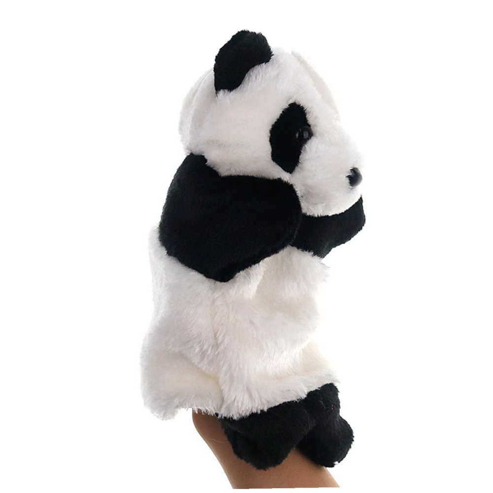 COOLHIYA Panda Plush Hand Puppet for Soft Storytelling Role Play Accessory for Interactive Activities Imaginative Play and Communication Development