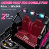 24V 2 Seater Ride on Car for Big Kids, JOYRACER 4x4 Off-Road UTV Toy w/Remote Control, 800W Powerful Motors, 20" Large Seat, 5 Mph Max Speed, Bluetooth, MP3, Lights, Electric Car for Kids, Pink view 2