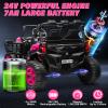 24V 2 Seater Ride on Car for Big Kids, JOYRACER 4x4 Off-Road UTV Toy w/Remote Control, 800W Powerful Motors, 20" Large Seat, 5 Mph Max Speed, Bluetooth, MP3, Lights, Electric Car for Kids, Pink view 3