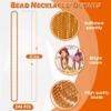 240PCS Orange Beads, Mardi Gras Bead Necklaces Party Favors, 33" Round Beads Halloween Necklaces Bulk, Festival Parade Throw Accessories for Mardi Gras Halloween Wedding Celebrations Decorations view 2