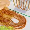 240PCS Orange Beads, Mardi Gras Bead Necklaces Party Favors, 33" Round Beads Halloween Necklaces Bulk, Festival Parade Throw Accessories for Mardi Gras Halloween Wedding Celebrations Decorations view 3