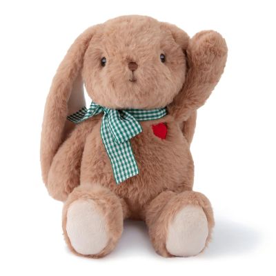 Adorlynetty Medium Bunny Plush with Heart Cute Brown Rabbit Stuffed Animals Soft Stuffed Bear Plush Bear Plushie Toys Gifts for Girlfriend Boyfriend Kid