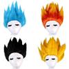 BESTOPPER Cosplay Costume Wig for Kids- Fluffy Saiyan Lianhua Head Style of Dragon Ball Son Goku with Golden Wig (GOLDEN-A) view 2