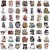 100 Pcs Cute Cat Stickers for Water Bottles,100 Interesting Design Patterns Elements, Kawaii Cartoon Decal Pack, Laptop, Skateboard, DIY Crafts view 2