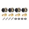 1Set Brass Hub Extenders 7mm Hex 1.0 Wheel Rims Adapter with Nuts for 1/24 RC Crawler SCX24 C10 Gladiator Bronco AX24 Upgrade (Black) view 1