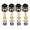 1Set Brass Hub Extenders 7mm Hex 1.0 Wheel Rims Adapter with Nuts for 1/24 RC Crawler SCX24 C10 Gladiator Bronco AX24 Upgrade (Black) view 3
