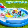 22FT Inflatable Grade Water Slide for Kids with Big Splash Pool, Heavy Duty Blue Kids Water Park with 550W BlowerEnhanced Version, Wet & Dry Use Outdoor Bounce House for Backyard Summer Party view 2