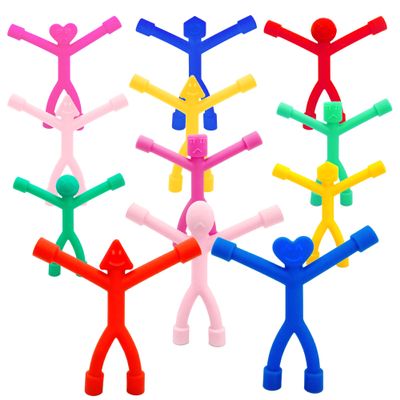 12Pcs Magnetic Men for Toddlers Kids, Colourful Travel Magnetic People Figures for Airplane Car, Fidget Toys Road Trip Sensory Toy, Magnet Toys for Office Refrigerator Whiteboard, Adults Kids Gifts