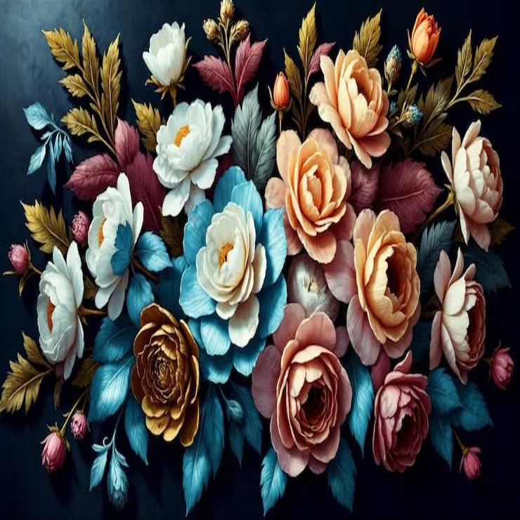 1000 Large Piece Jigsaw Puzzle Elegant Floral Bouquet Puzzle for Adult Entertainment DIY Collectibles Creative Birthday Gift for
