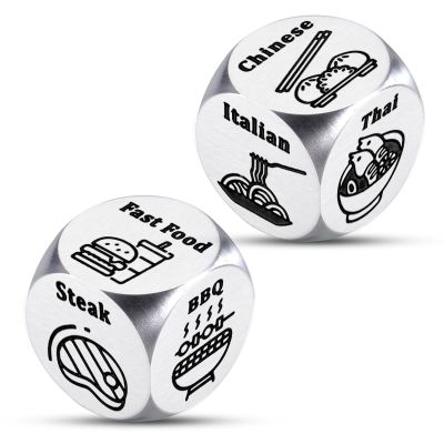 2PCS Food Dices Husband Valentines for Men Wedding Registry Ideas Date Night Funny Gag Gift, Anniversary Valentines Gift for Couples Guy Gifts