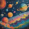 1000 Large Piece Jigsaw Puzzle Colorful Cosmic Planets and Stars Puzzle for Adult Entertainment DIY Collectibles Creative Birthday Gift for view 1