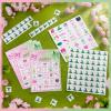 Shappy 35 Pcs Witch Party Bingo Games 24 Players Witch Party Cards Birthday Bingo Pink and Green Music Themed Game for Birthday Baby Shower Halloween Home Group Activities Favors Supplies view 4