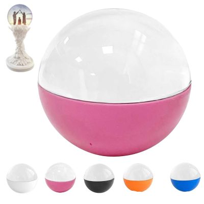 2.7" 3D Ultrasound Crystal Ball Video Player, Memory Orb, Personalized Electronic Display Digital Memory Display Sphere Lamp, Uploadable Videos & Photos, DIY Gift for Anniversary, Birthday (Pink)