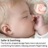 Garkoko 2-Pack Teething Pacifiers with Clip & Case, for Babies 0-18 Months, Thumb Shape Avoid Baby Biting Hands, Non-Touch Face, Food-Grade Silicone, Baby Teething Relief view 3