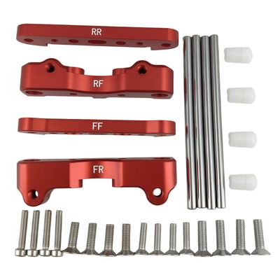 4PCS Aluminum Alloy Suspension Hanger & Lower Arm Mount Set for 1/5 Kraton 8S, Outcast 8S  Front & Rear Upgrade Parts, Replaces ARA330556 ARA330594 ARA330588 ARA330557