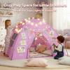 AFUNX Unicorn Play Tent for Girls Ages 48, Extra Large Kids Indoor Play Tent 70" L x 45" W x 43" H, Lavender Pink Foldable Tent with Rainbow & Unicorn Print, Easy Setup, Fits 24 Kids view 2