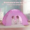 AFUNX Unicorn Play Tent for Girls Ages 48, Extra Large Kids Indoor Play Tent 70" L x 45" W x 43" H, Lavender Pink Foldable Tent with Rainbow & Unicorn Print, Easy Setup, Fits 24 Kids view 4