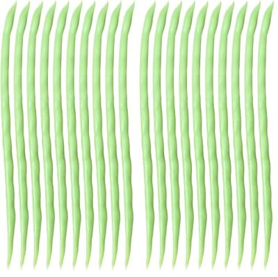 Totority Green Bean Model - 10Pcs Realistic Fake Vegetables for Home Decor Kitchen Display & Kids Pretend Play (Pack of 2)