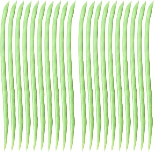 Totority Green Bean Model - 10Pcs Realistic Fake Vegetables for Home Decor Kitchen Display & Kids Pretend Play (Pack of 2)