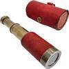 6 Solid Brass Handheld Telescope Spyglass with Brown Leather Case Functional Pirate Navigation Scope & Nautical Collectible view 1