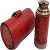 6 Solid Brass Handheld Telescope Spyglass with Brown Leather Case Functional Pirate Navigation Scope & Nautical Collectible view 2