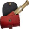 6 Solid Brass Handheld Telescope Spyglass with Brown Leather Case Functional Pirate Navigation Scope & Nautical Collectible view 3