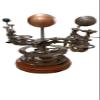 18-Inch Brass Solar System Orrery, Handmade Nautical Model with Wooden Base, Earth Moon Sun Rotatory Working Through Hand view 1