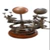 18-Inch Brass Solar System Orrery, Handmade Nautical Model with Wooden Base, Earth Moon Sun Rotatory Working Through Hand view 2