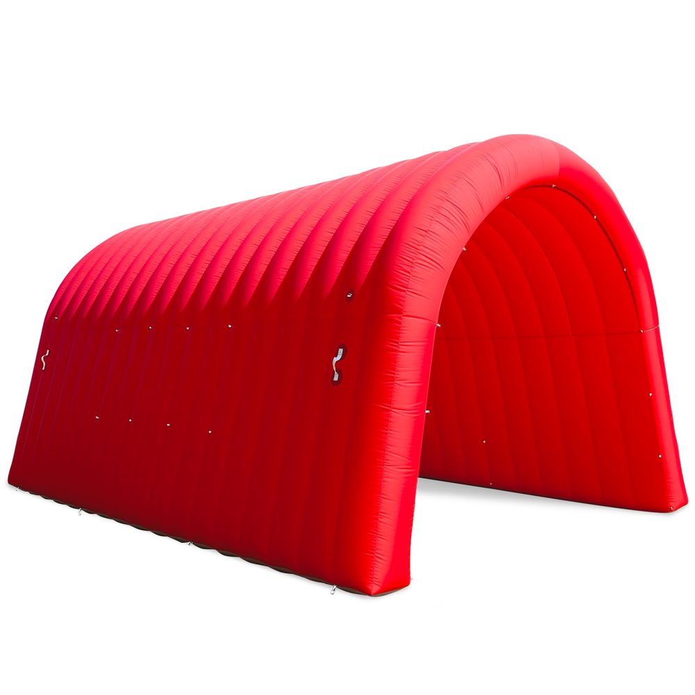 Inflatable Sports Tunnel Entrance with Blower Inflatable Tunnel Tent for Business Advertising Event Exhibition 20X10x11Ft Red