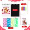 24 Pack Valentines Day Party Favors for Kids Coloring Books Scratch Craft Art Valentine's Day Classroom Gifts Class Prize Bulk Birthday Party Goodie Bag Stuffer with Drawing Stick Pencils Bag view 2