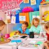 24 Pack Valentines Day Party Favors for Kids Coloring Books Scratch Craft Art Valentine's Day Classroom Gifts Class Prize Bulk Birthday Party Goodie Bag Stuffer with Drawing Stick Pencils Bag view 4