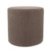 Howard Elliott Collection No-Tip Cylinder Round Ottoman Pouf with Polyester Cover Multi-Use Footstool, Side Table or Seat for Living Room or Bed Room 17" x 17" - Chocolate Brown view 1