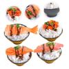 COOLHIYA 4Pcs Realistic Japanese Sushi Rice Fake Food Models for Photography Props Play Food Display Decoration view 3