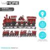 Decorative Christmas Train with Locomotive and 2 Carriages with LED Lights and Movable, 39 x 11 x 17 cm, 2 Designs (Assorted) view 2