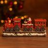 Decorative Christmas Train with Locomotive and 2 Carriages with LED Lights and Movable, 39 x 11 x 17 cm, 2 Designs (Assorted) view 4
