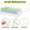 Afarnook Empty Acrylic Mahjong Case Mahjong Storage Box for American Tiles and Mahjongs Cards Transparent Display Box for Mahjongs Tiles Accessories Supplies (Small,2 Compartment) view 3